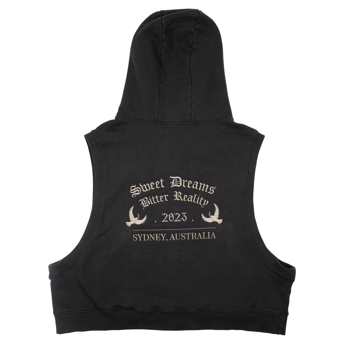 Hooded Vest (Washed Black)