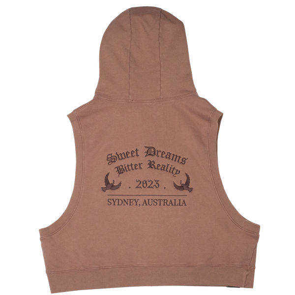 Hooded Vest (Washed Brown)