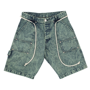 Acidwash Denim Baggy Shorts